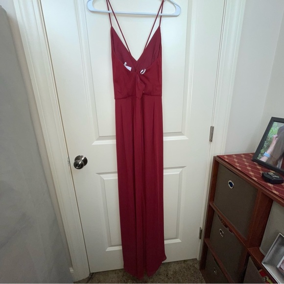 Dessy Collection Thread Criss Cross Back Mermaid Wrap Dress Sz 4 - Picture 8 of 16